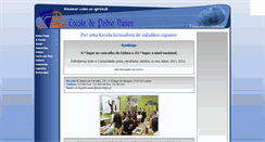 Desktop Screenshot of escolapedronunes.cidadevirtual.pt